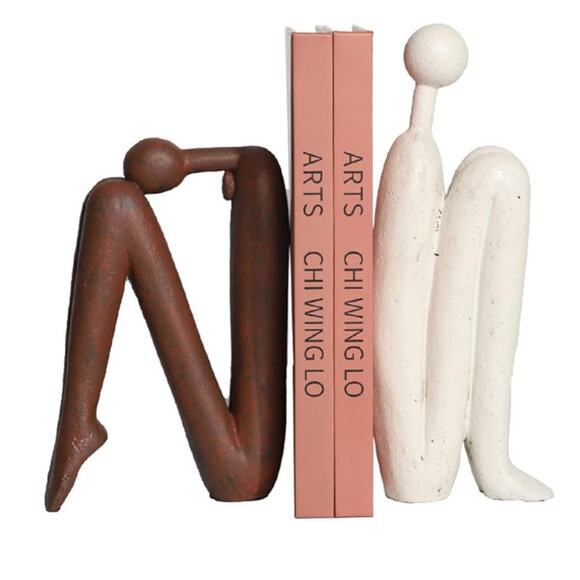 Decorative Bookends for Heavy Books and Thinker Statue Book Holders - Picture 1 of 3
